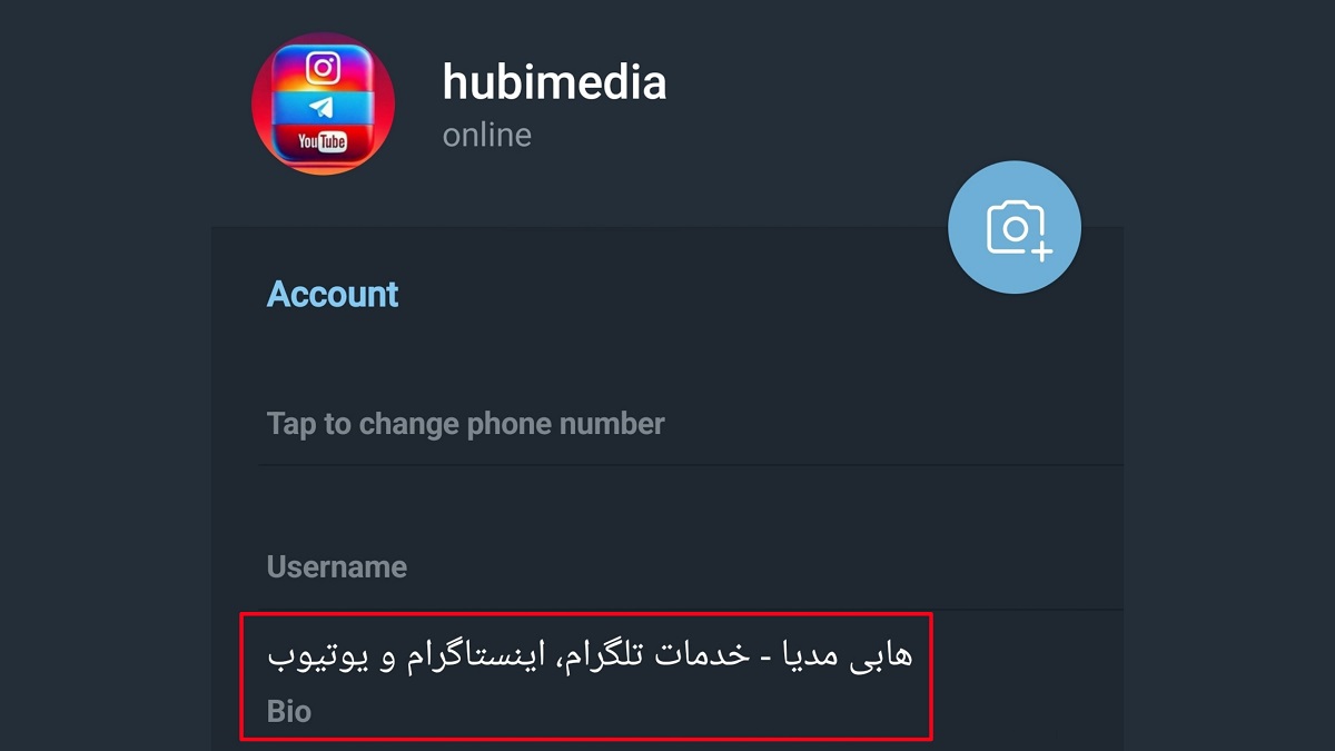 بیوگرافی طولانی در تلگرام